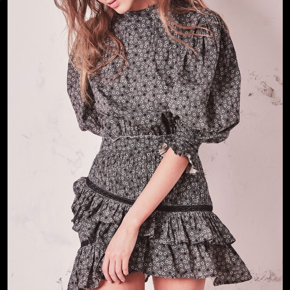 Loveshackfancy Lorelei dress gray